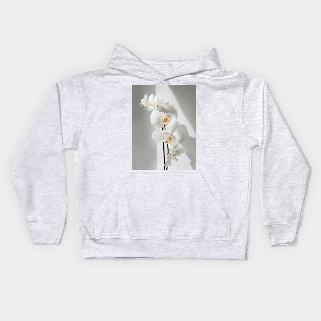 Elegant White Orchid Kids Hoodie by NewburyBoutique